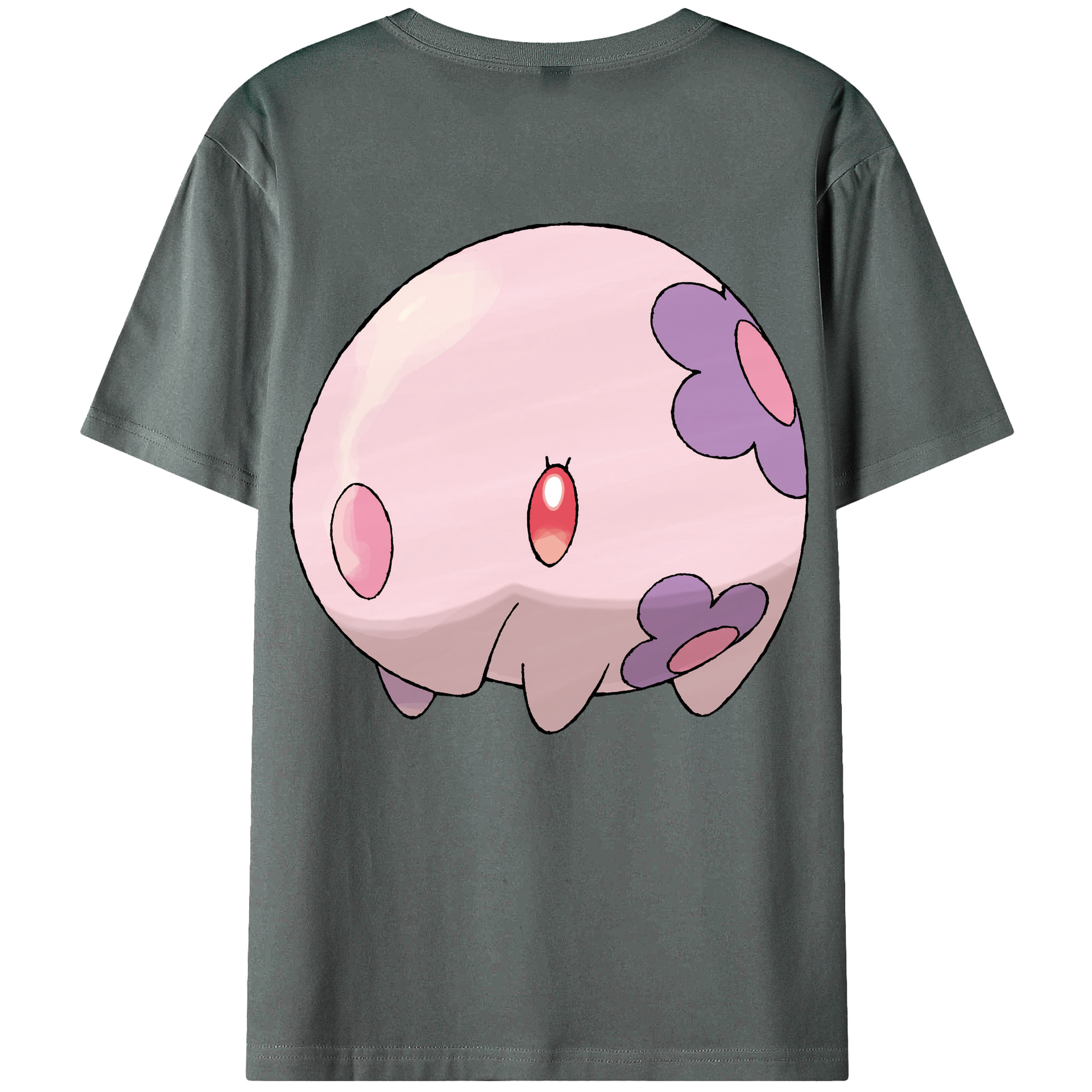 （画像用） ポケットモンスター Pokémon 綿100％ メンズ半袖Tシャツ（バックプリント） 通気性